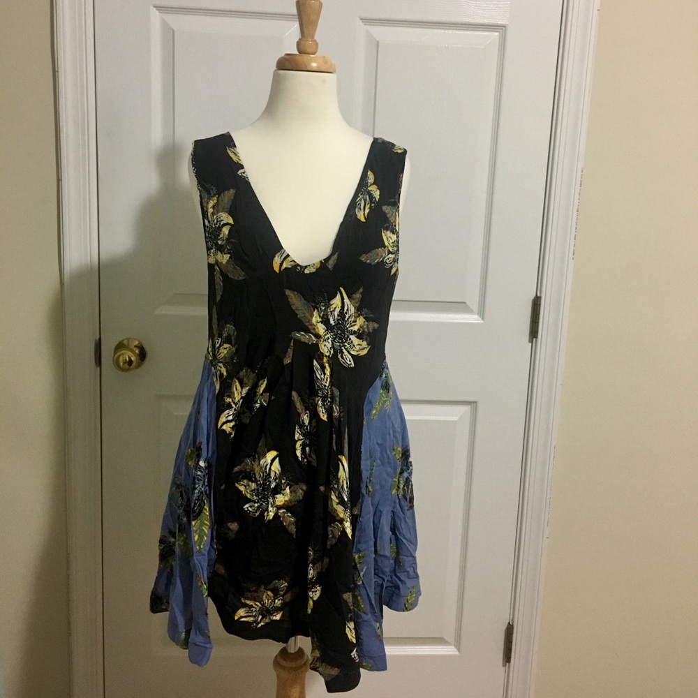 Free People Floral Print Sleeveless Dress